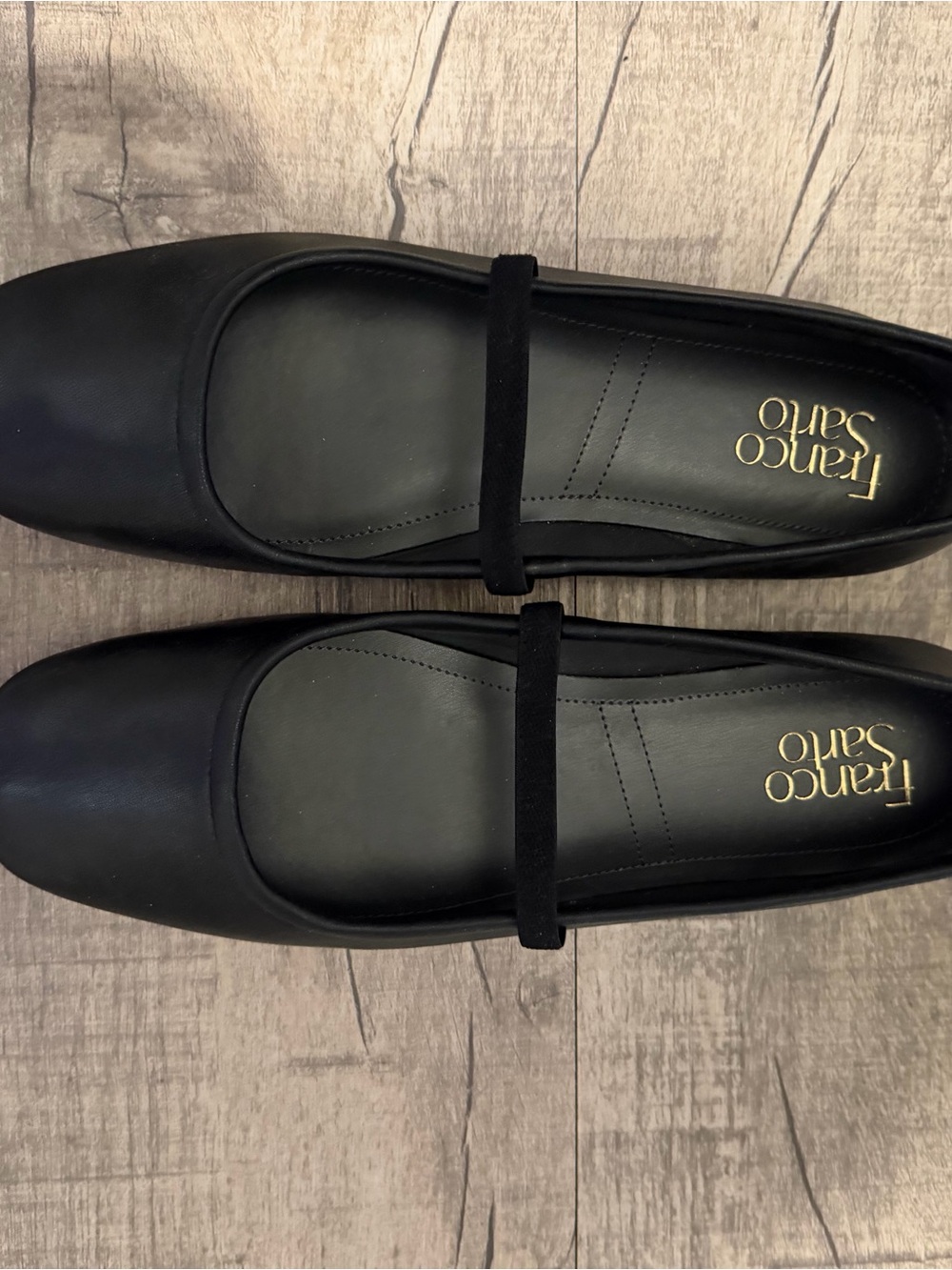 Franco Sarto Black Mary Jane Ballet Flats